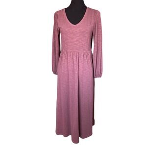 Old Navy Plum Long Sleeve Slub Knit Maxi Dress, Size XS, Thanksgiving, Party